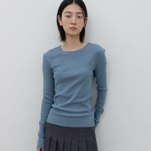 [지비에이치어패럴] RIBBED BACK BUTTON TOP / SORA