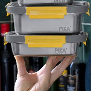 케이티알파쇼핑 PIKA 렌지 오븐 스텐 밀폐용기 사각 820ml 1P 반찬통