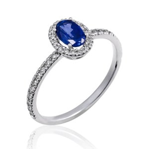 에비뉴다이아몬드 콘테 14K 18K 블루 사파이어 반지