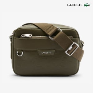 라코스테 내구성 좋은 레더 남성 리포터백 크로스 백