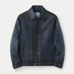 [시리즈] 투톤 집업 가죽 자켓 SAUDS26301BUX