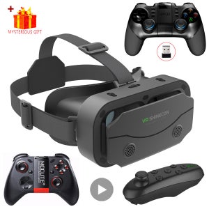 3D 가상 현실 VR 안경 헤드셋 헬멧 렌즈 고글 스마트폰용 스마트폰 휴대폰 모바일 게임 Viar 뷰어 세트