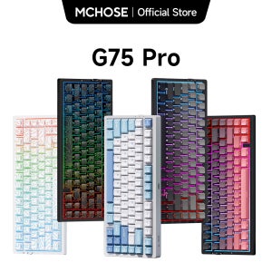 MCHOSE G75 Pro 무선 기계식 키보드 75% 레이아웃 가스켓 마운트 5겹 댐핑 RGB 백라이트 트라이 모드 핫스왑 가능