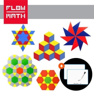 플로우수학교구 매쓰맥 테셀레이션 3종(솔리드,정다각형, 펜로즈타일링)+양면매쓰보드30인용