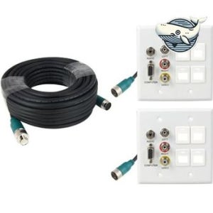 길이 조절 가능한 스테레오 케이블 월 플레이트 스테레오케이블 RGB케이블 RCA케이블