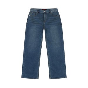 [잠뱅이] 공용) 와이드핏 스판 데님 팬츠 미디엄블루 ZQ1DTG949-MB