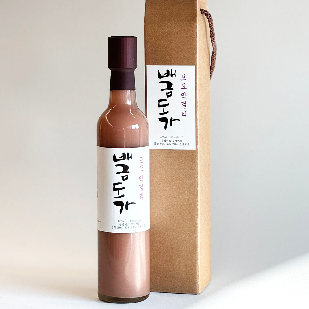 Baegum Dogawa Grape Makgeolli 400ml, 1 Count