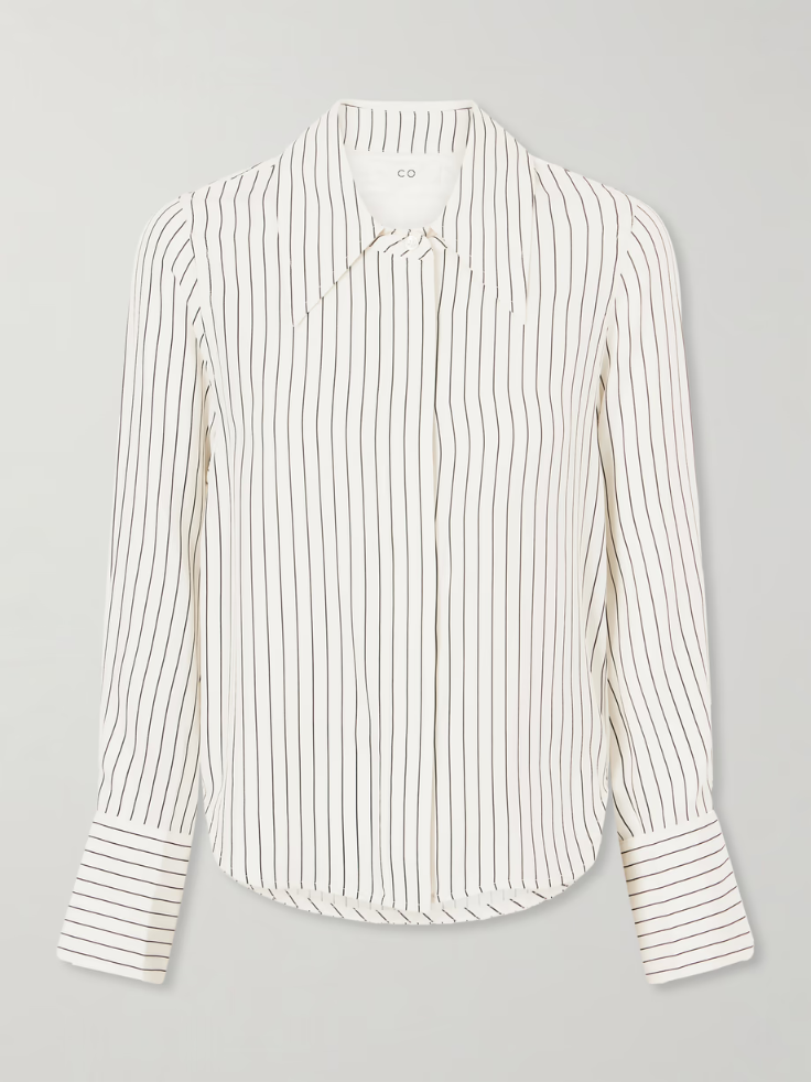 CO Striped silk-satin shirt 46376663162975381