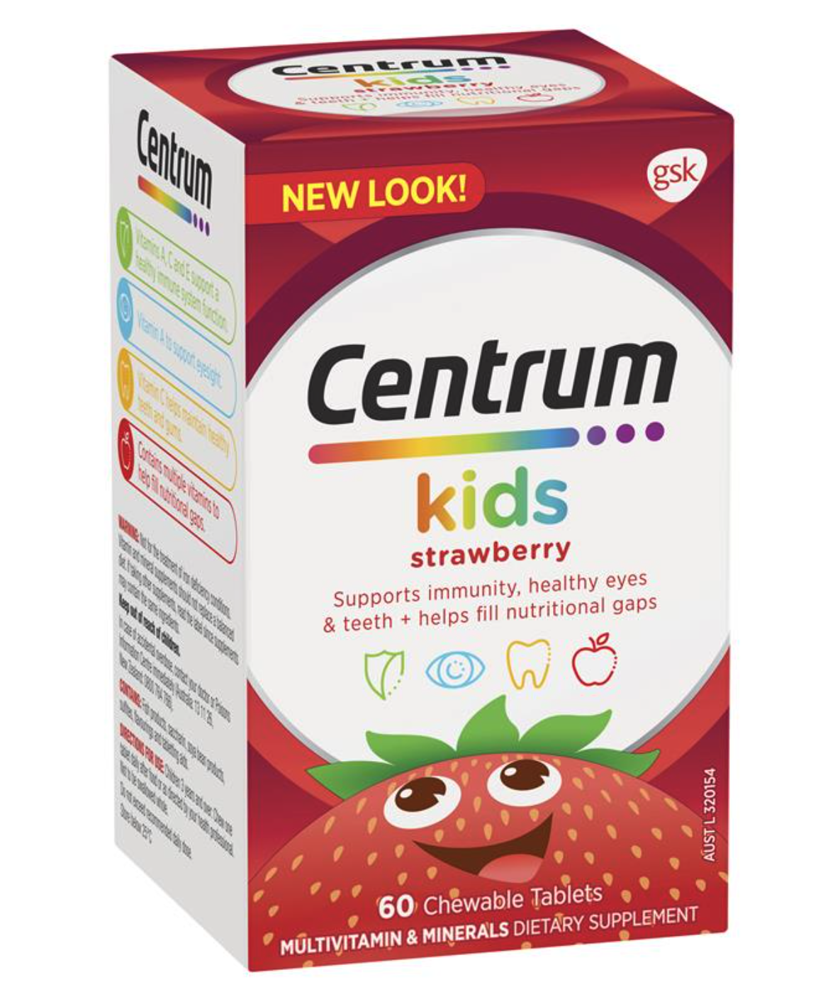 센트룸 키즈 멀티비타민 딸기맛 60정, 1개