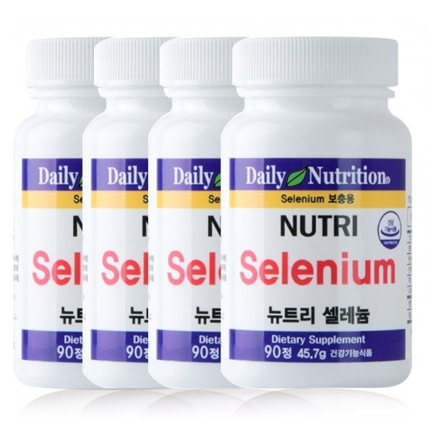 <b>DailyNutrition</b> 총 4병 뉴트리 미국 <b>셀레늄</b> / 셀렌 미네랄 칼슘 칼슘제 영양제 3+1