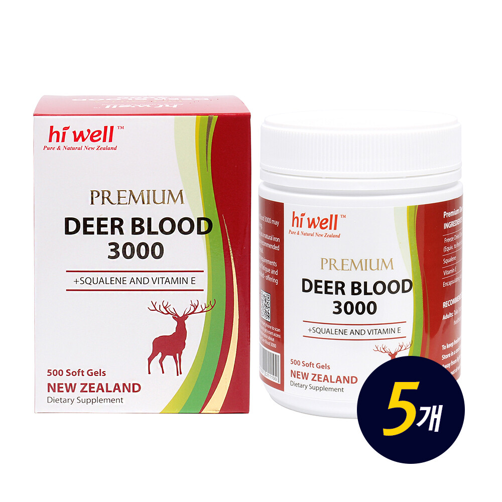 하이웰 프리미엄 녹혈 3000 500캡슐 5개 _