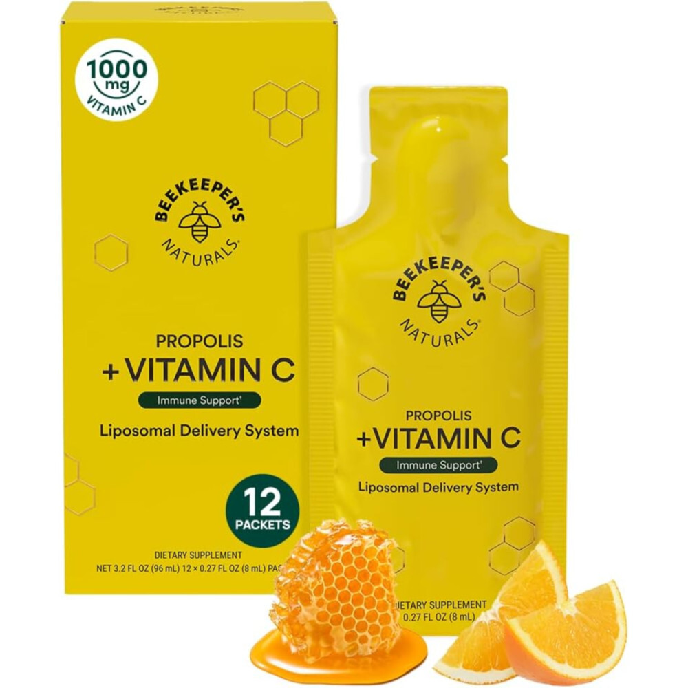 캐나다 Beekeeper’s <b>Naturals</b> 프로폴리스 비타민C 꿀 12포