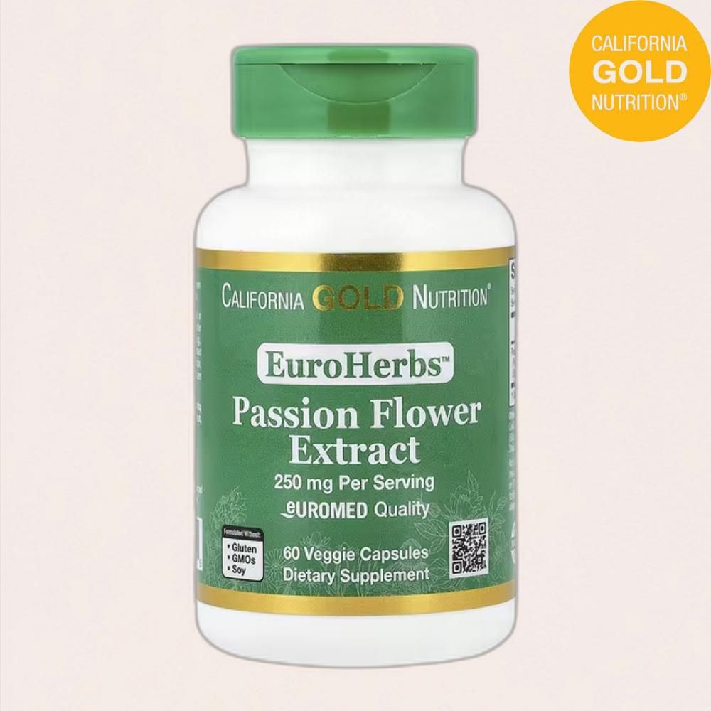 CGN EuroHerbs <b>시계꽃 추출물</b> 250mg 60정 Passion Flower