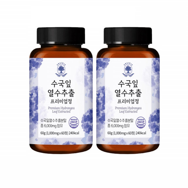 프레리 프레리 수국잎 열수 추출 프리미엄정 60정 2통
