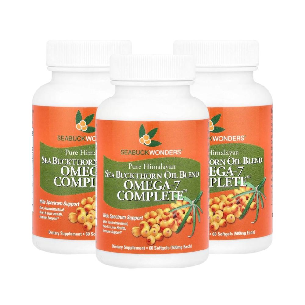 1+1+1 씨벅원더스 씨벅톤 오일블렌드 <b>오메가-7 컴플리트</b> 소프트젤60정 비건 식물성오메가