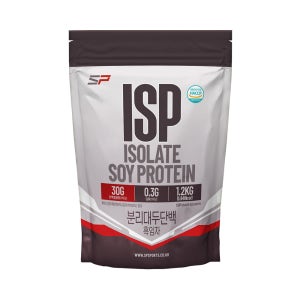 에스피 스포츠 SP스포츠 ISP 식물성 단백질쉐이크 분리대두단백질 흑임자맛 1.2kg