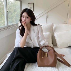 찰스앤키스 [예약 판매] 찬스 리사이클 턴락 버킷백 4colors CK2-10701618