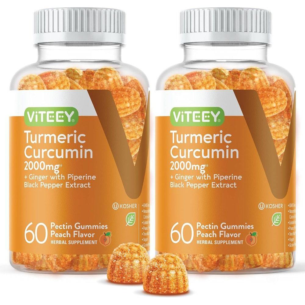 비티 강황 <b>터메릭 커큐민</b> 2000mg 구미젤리 Turmeric Curcumin 60개 2팩