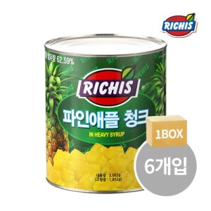 [대량구매] 리치스 파인애플 청크 3kg x 6캔
