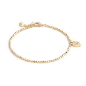 비앤비골드 [비앤비골드] 14K 하트 자물쇠 참 볼체인 팔찌 PNB5268