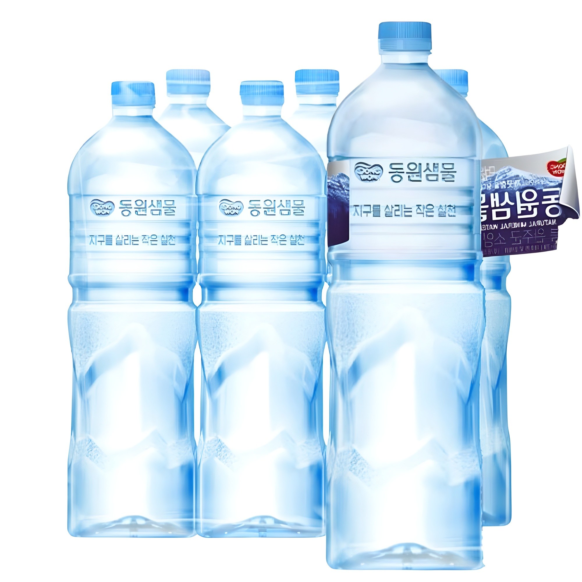 동원샘물 무라벨 2l (무료배송) 생수 물 2l  6개 대표 이미지