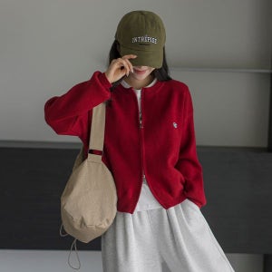 내일도착 가디건 코스에그 자수 투웨이 니트집업 가디건