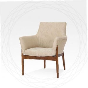 원목 프레임 암레스트 1인 소파 베이지 패브릭 거실 침실 북유럽 디자인 좌식 의자