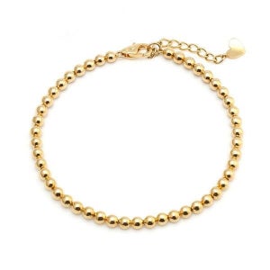 비앤비골드 [비앤비골드] 14K 하트참 3.5mm 하프볼체인 팔찌 NPB27361