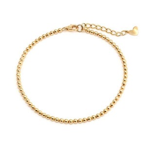 비앤비골드 [비앤비골드] 14K 하트참 2.5mm 하프볼체인 팔찌 NPB27360