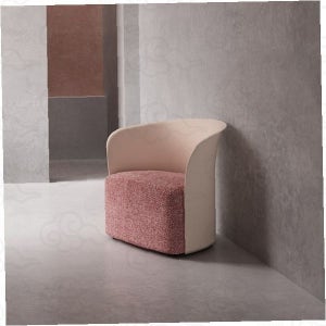 1인용 패브릭 소파 의자 좌식 쿠션 포함 라운드 디자인 원룸 거실 공간 활용