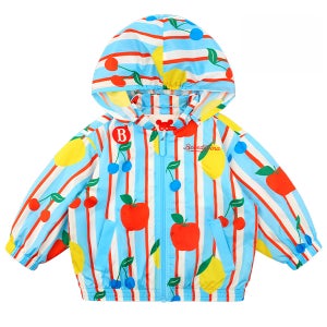 [베베드피노] 베이비 후르츠 스트라이프 올 오버 패커블 후드 바람막이_BP61JF107