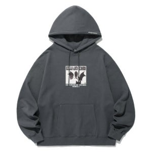 [나이스고스트클럽] KILLS AND KISSES HOODIE_CHARCOAL(NG2ESUM415A) NG2ESUM415ACH