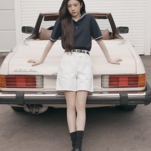 [마리떼 프랑소와 저버] W OUT POCKET BERMUDA DENIM PANTS ivory