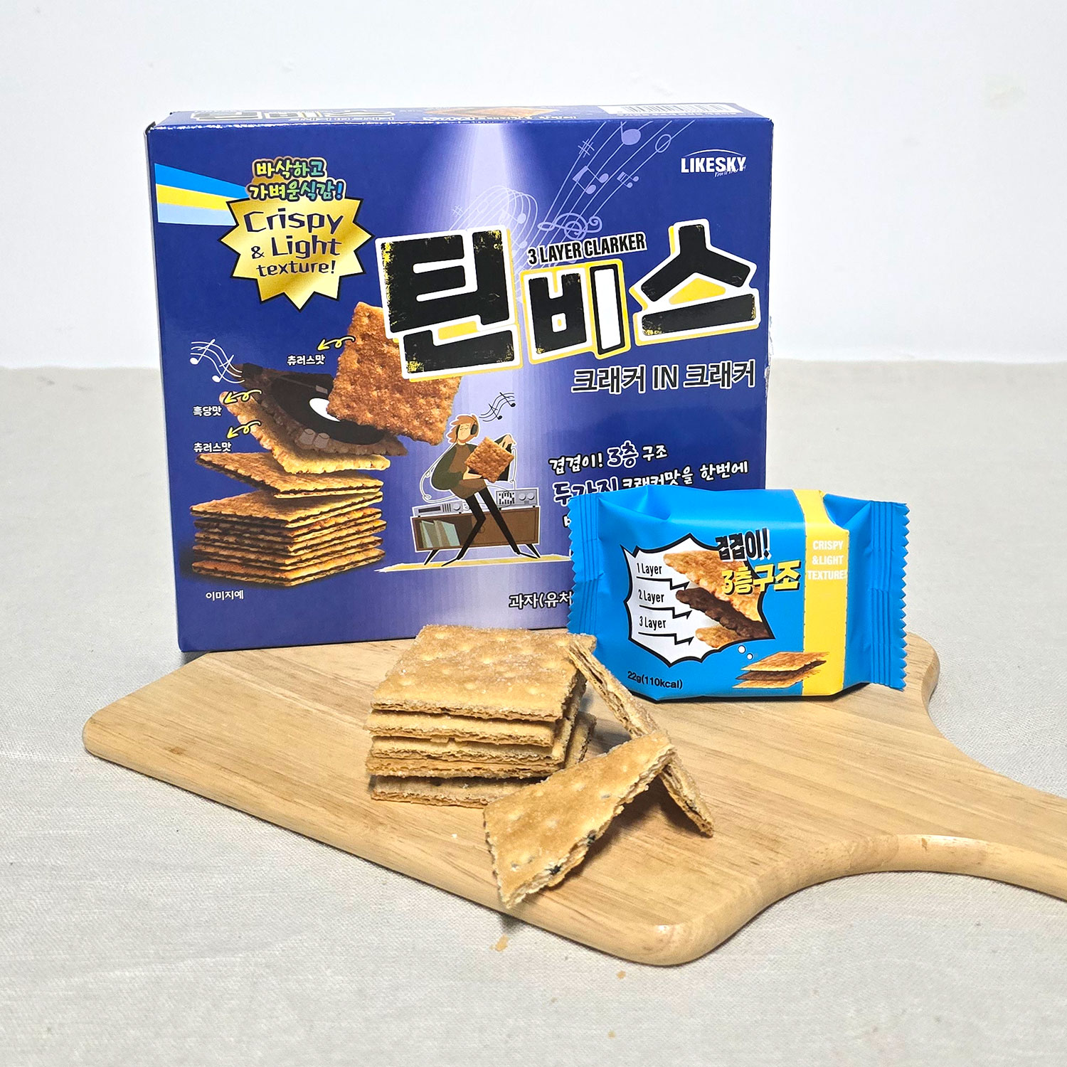 틴비스 세겹비스켓 츄러스와 흑당맛의 콜라보