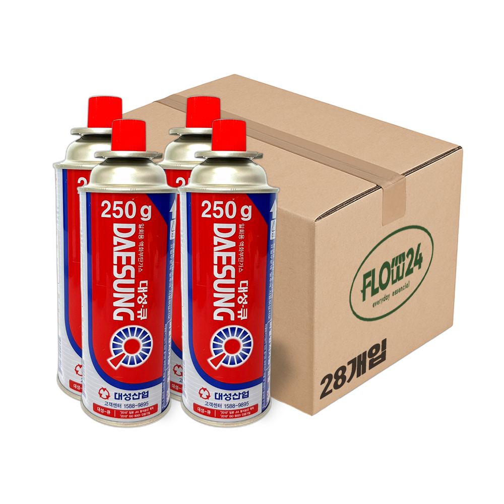 13 용량이 더 많은 대성 부탄가스 250g 1박스