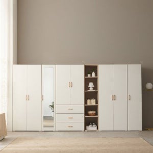 BIF보루네오 보루네오 오브제 LPM 키큰장 도어 3600 거울 옷장세트