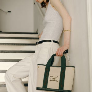 [닥스 액세서리] [MARGE] 올리브 콤비 캔버스 토트백 M DCBA6E430E2