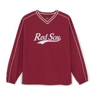 [엠엘비] 바시티 컬시브 레터링 우븐 맨투맨 BOS (Wine) 3AMTV0161-43WIS