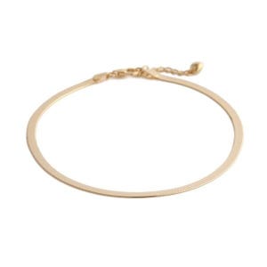 비앤비골드 [비앤비골드] 18K 3mm 스네이크 뱀줄 체인 발찌 IRA33551