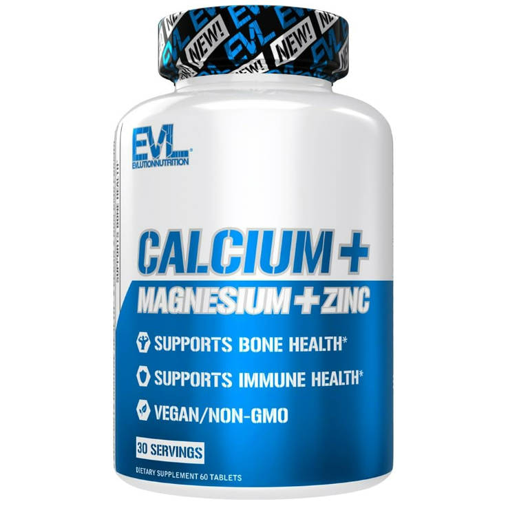 EVL <b>에볼루션 뉴트리션 칼슘</b> 마그네슘 아연 징크 60정