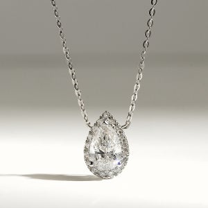 골드앤 14K/18K 페어헤일로 2캐럿 랩다이아몬드 목걸이