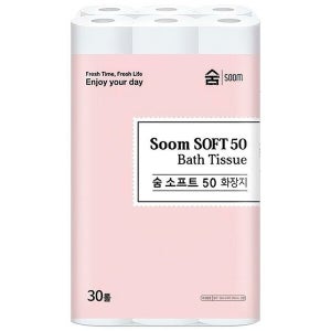 케이티알파쇼핑 숨 소프트 화장지 2겹 50m (30롤)