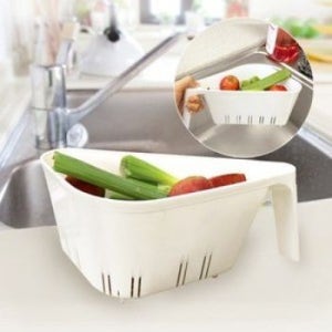 주방 싱크대 음식물 쓰레기 수거함 코너형 보관통