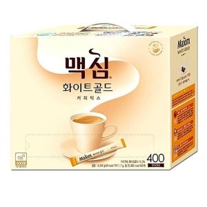 동서 믹스 음료 맥심화이트골드 400T 인스턴트 커피 스틱 단백질 사무실 리필