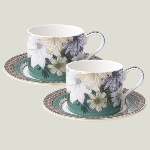 [포트메리온] 아트리움 커피잔 플로럴 0.28L 2인조