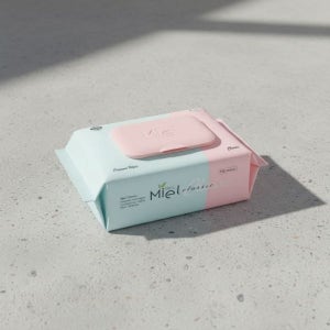 미엘 클래식 캡형 100매 20팩 물티슈 평량 50g 도톰 대용량