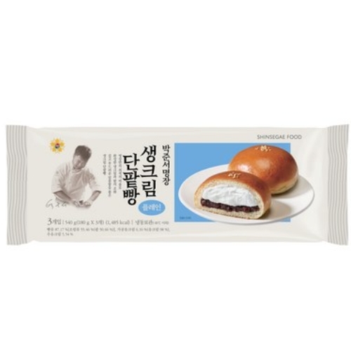 신세계푸드 박준서명장 플레인 생크림 단팥빵