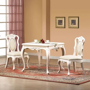 클로라 엔틱 클래식 2인 원목 식탁세트