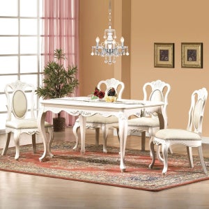 클로라 엔틱 클래식 4인 원목 식탁세트