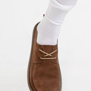 MONO25 알버스 탑그레인소가죽 미니멀 더비 슈즈 모카무스